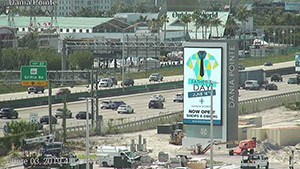 Dania Pointe, digital pylon, Father's Day sign, 2019 June