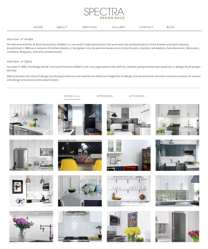 Spectra Design Build 2018 (WordPress, Web Archive saved version)